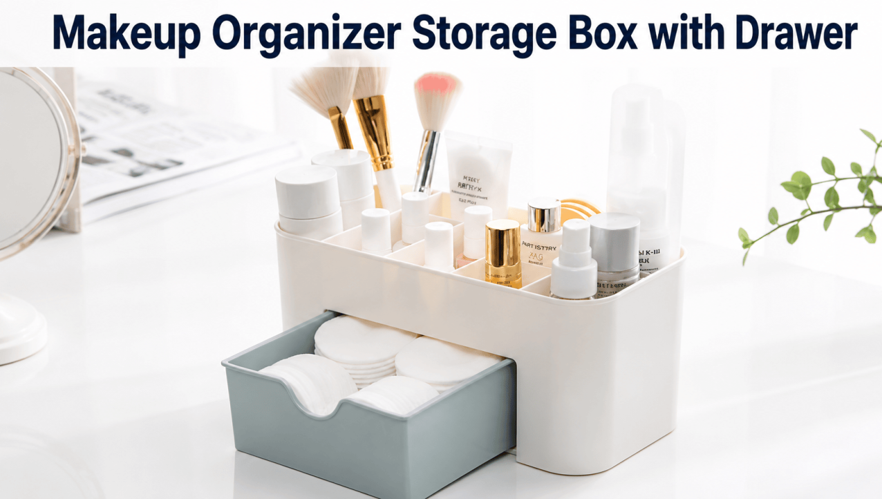 Makeup Organizer Storage Box with Drawer Review