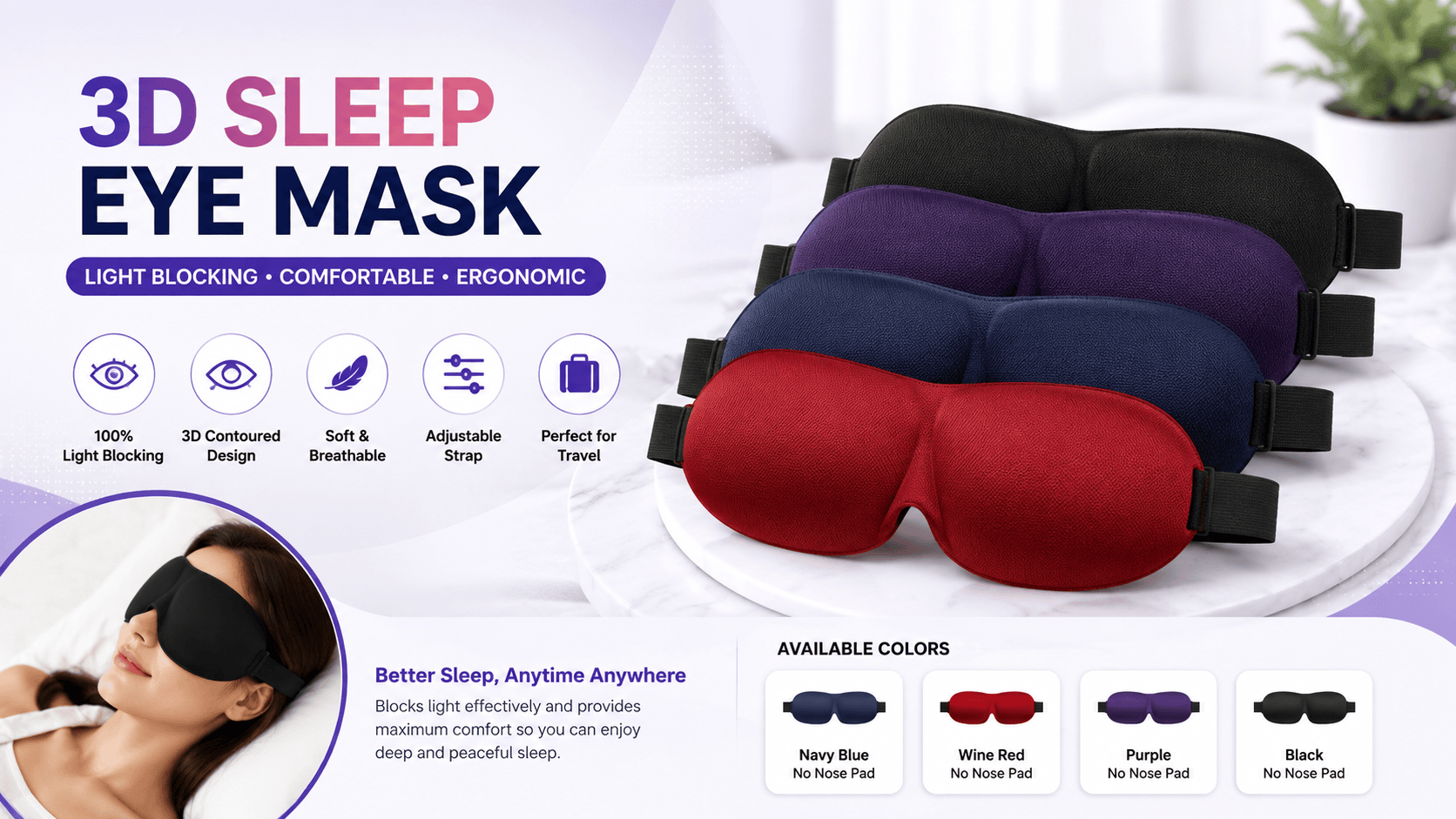 You are currently viewing 3D Sleep Eye Mask Review – Soft Light-Blocking Eye Mask for Comfortable Sleep