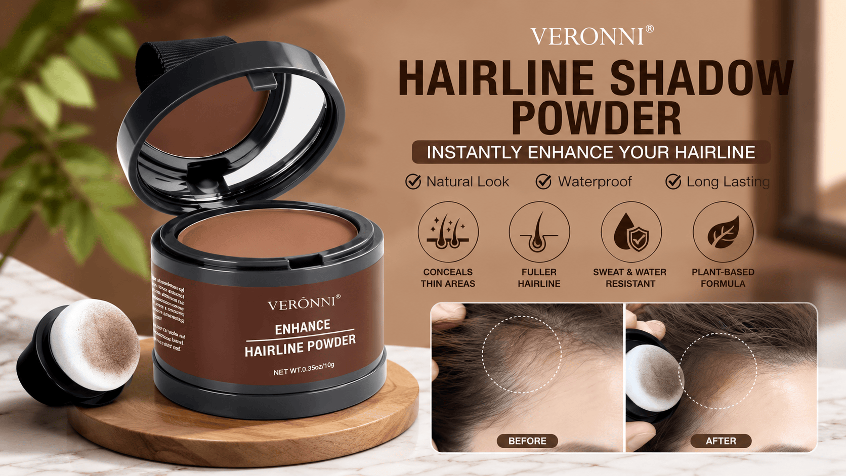 You are currently viewing VERONNI Hairline Shadow Powder Review – The Easy Way to Instantly Create a Fuller Hairline