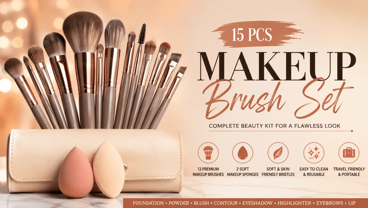15 Pcs Makeup Brush Set Review – Best Budget Makeup Brush Set for Everyday Beauty