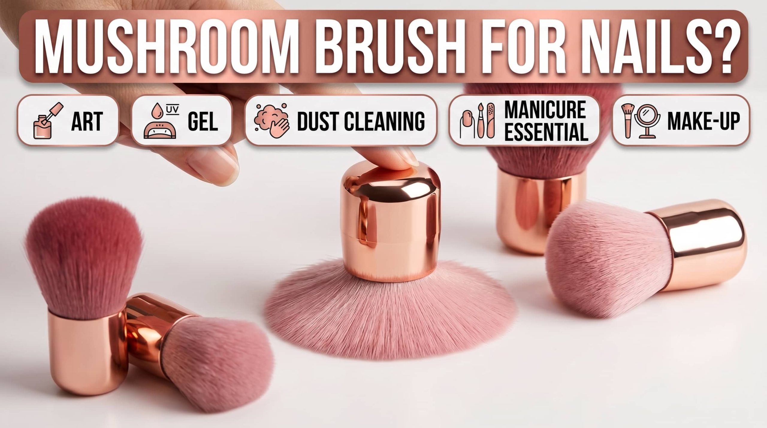 You are currently viewing Professional Nail Art Mushroom Brush – Round Paint Gel Dust Cleaning Makeup Brush Review