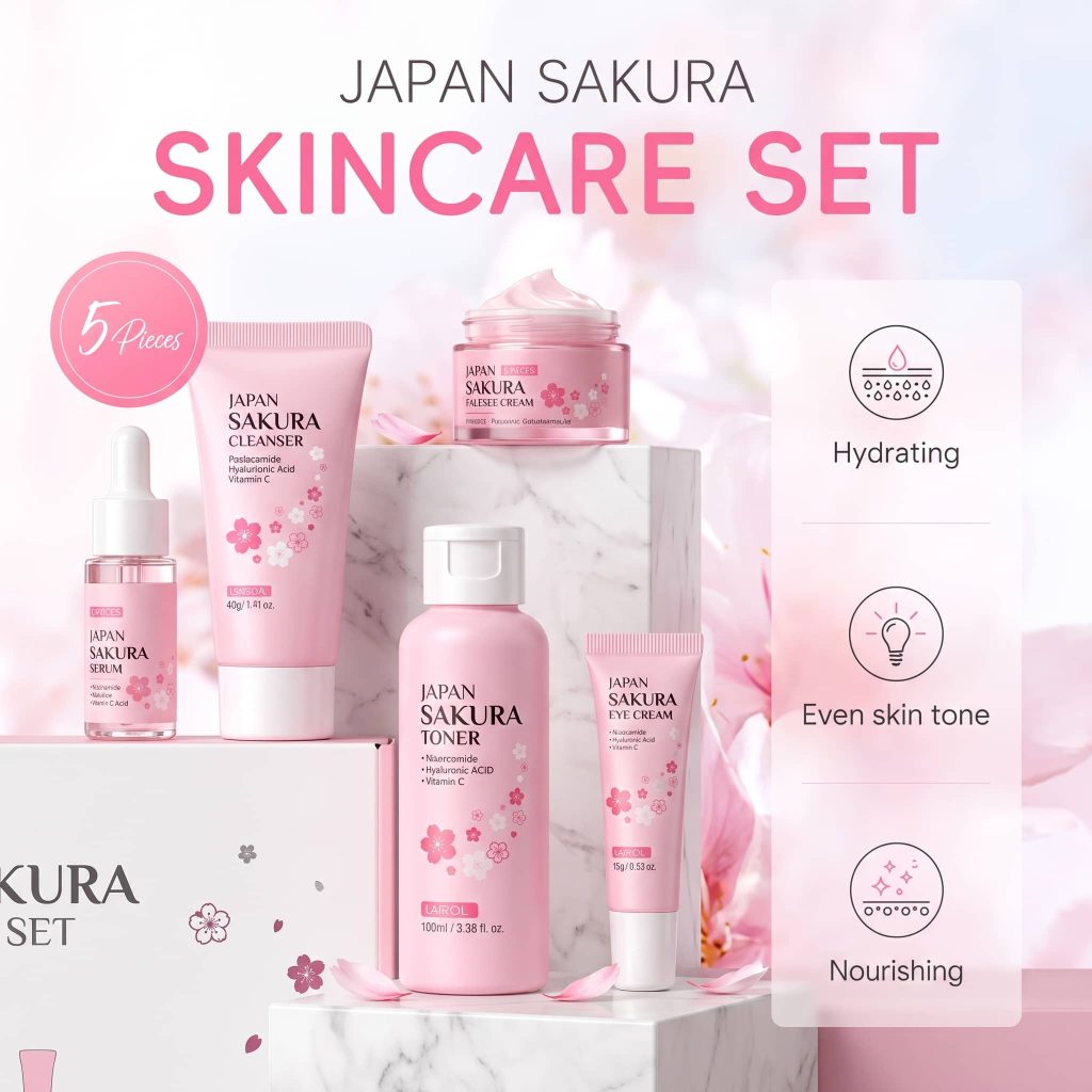 Best LAIKOU Japan Sakura Skincare Set