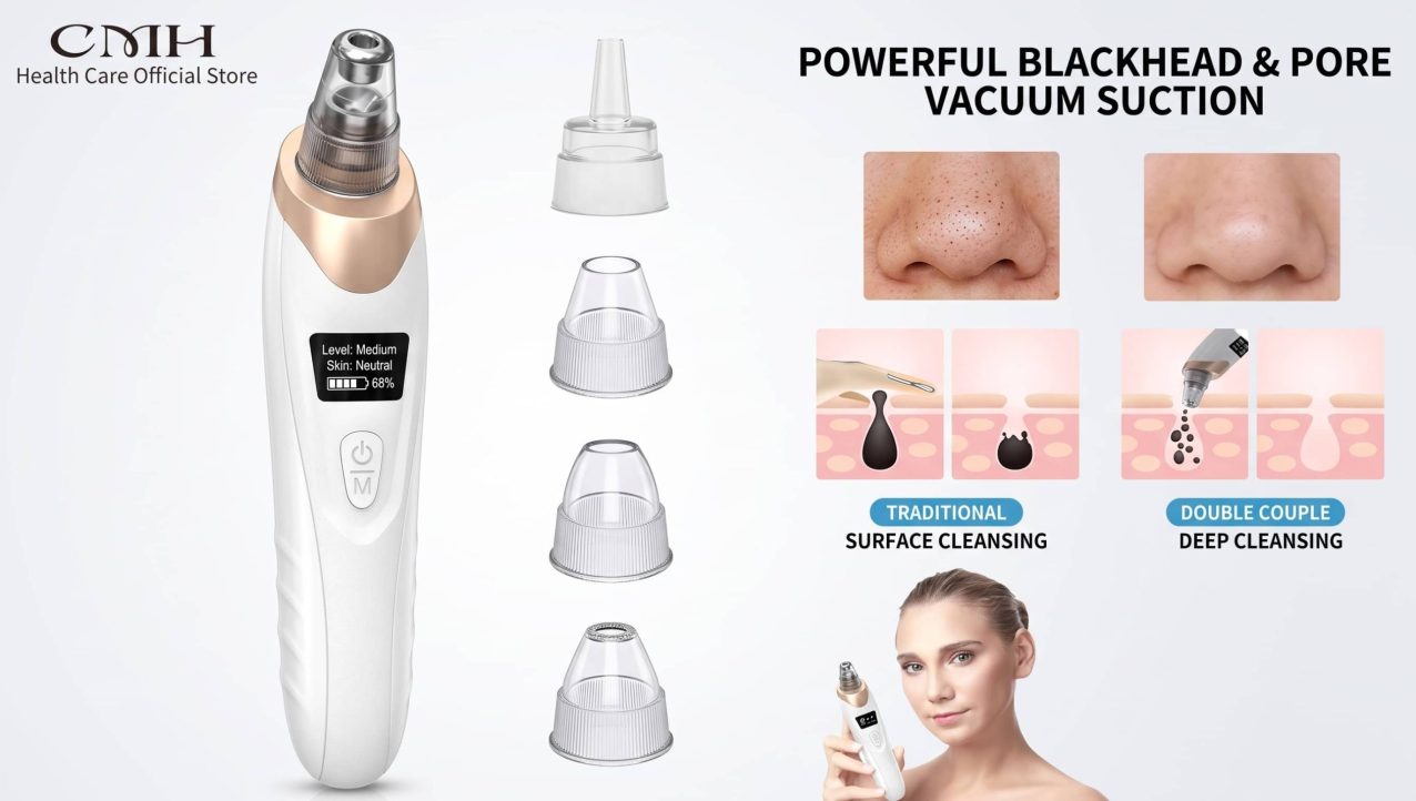 CMH Blackhead Remover Vacuum Pore Cleaner – Best USB Rechargeable Deep Cleansing Skin Tool